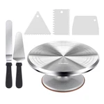 Cake Turntable Ohuhu Aluminium 12 Decorating Kit Supplies Rotating Stand. Fixed Price $101.12.