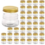 Encheng Wide Mouth Mason Jars,clear 40PACK, Clear/golden Lids. Fixed Price $47.00.