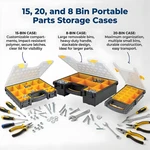 Portable Parts Storage Case Organizer Tool Box Bin 8 15 20 Compartment Hardware. Fixed Price $33.97.