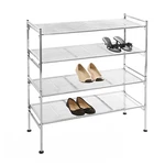 Seville Classics 4-TIER Metal Stackable Shoe Rack, 26.25" W X 11.75" D 31.1". Fixed Price $54.99.