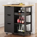 Shintenchi Kitchen Island Cart With Storage,rolling Cabinet,side Table. Fixed Price $155.33.