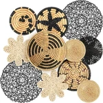 11 Pcs Boho Wall Basket Decorative Bulrush Woven Art Rou. Fixed Price $83.99.