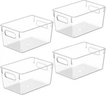 Clear Plastic Storage Bins, Pantry Organizers And 10 X 7.3 5,. Fixed Price $39.79.