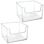Mdesign Modern Plastic Open Front Dip Storage Organizer Bin Basket For Bathro.... Fixed Price $79.86.