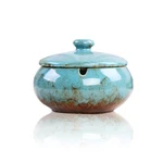 Lependor Ceramic Ashtray With Lids, Windproof, Cigarette For Indoor. Fixed Price $16.88.