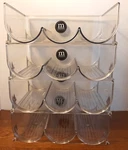 Mdesign Stackable Plastic 3 Bottle Refrigerator Wine Rack Kitchen Storage Qty 4. Fixed Price $27.75.