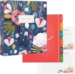 8.5" 9.5" 3 Ring Recipe Binder With 50 Matching 4X6 Inch Cards, 25 Top. Fixed Price $45.99.