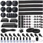 Norocme 192 Cable Management Kit 4 Wire Organizer Pcs, Black. Fixed Price $21.78.