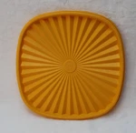 Vintage Tupperware Replacement Lid Starburst Servalier Orange Sq 1/8" 859-2. Fixed Price $9.99.