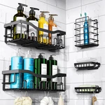 5 Pack/set Shower Caddy Adhesive Organizer For Bathroom & Kitchen Black. Fixed Price $22.50.