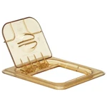 Cambro 60HPL150 Fliplid Food Pan Cover High Heat 1/6 Size Hinged Amber. Fixed Price $5.18.