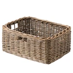 15X11X6 Inch Light Brown Willow Storage Baskets Pantry Shelves Organization. Fixed Price $59.03.