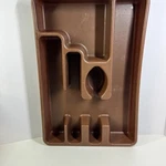 Vintage Rubbermaid 2921-2 Brown Plastic Silverware Drawer Organizer Tray 5 Slot. Fixed Price $25.60.