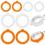 8 Pcs Silicone Jar Gaskets 4X3.75" & 4X4.5" Rubber Seals Rings For Glass. Fixed Price $15.76.