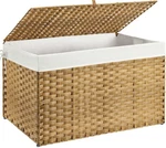 Greenstell Storage Basket With Lid, 42.3 GALLON(160L) Lagre Wicker Blanket St.... Fixed Price $83.68.