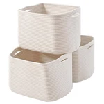 Icerzcz Storage Baskets For Organizing Shelves, Woven Cotton Rope Bins Ba.... Fixed Price $51.99.