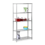 1000 Lbs Heavy Duty Chrome 5 Tier Shelving Unit Nsf Certified Adjustable Shelves. Fixed Price $111.90.