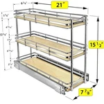 Lynk Professional Lite Pull Out Spice Rack Organizer For Inside Kitchen.... Fixed Price $49.99.