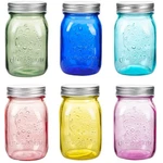 Amzcku 16 Oz Colored Mason Jars With Click To Select. Fixed Price $38.11.