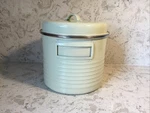 Typhoon Vintage Kitchen Biscuit Tin - Cream 39031 Storage Container 7.5" X. Fixed Price $17.56.