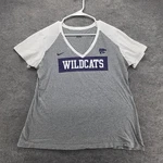 Kansas State Wildcats Shirt Womens 2XL Gray White Ncaa College Nike V Neck. Fixed Price $12.74.