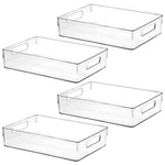 Shelfshaper Large Clear Plastic Storage Bins - Pantry & Fridge Organizer. Fixed Price $59.98.