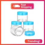 Patelai 4 Pieces Round Wide-mouth Leak Proof Plastic Container Jars With Lids Fo. Fixed Price $10.74.