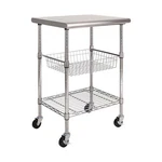 Seville Classics Commercial Work Table Island Utility Cart Prep Station, For. Fixed Price $201.24.