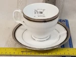 Noritake Fine Porcelain Austin Platinum Cup And Saucer Set. Fixed Price $5.90.
