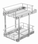Storking 2 Tier Pull Out Cabinet Organizer 11" X 17" D, Slide Drawers. Fixed Price $49.99.