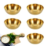 5 Pcs Gold Stainless Steel Dip Bowls Mini Individual Saucers. Fixed Price $20.87.