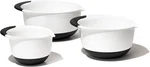 Oxo Good Grips 3- Piece Plastic Mixing Bowl Set, 2500 Ml,white/black. Fixed Price $27.59.