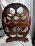 Mcm Vtg. Wooden Wine Rack Shelf Holder 10 Bottles Storage French Studio Rare. Fixed Price $70.00.