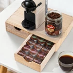 Wooden K Cup Organizer Coffee Pod Storage Box Tea Bag Holder 2 Drawer Natural. Fixed Price $51.24.