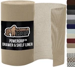 Gorilla Powergrip Drawer Shelf And Cabinet Liner, Thick 12" X 10', Beige. Fixed Price $21.46.