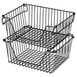 Blitzlabs Stackable Wire Metal Baskets Sturdy Cabinet Organizer Pantry F.... Fixed Price $46.29.