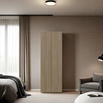 Fm Furniture World 2-DOOR Tall Wardrobe Cabinet, 4 Shelves, Vertical Storage,. Fixed Price $366.12.