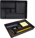 Madesmart 13611 Set Of 2 Plastic Compartment Drawer Organizers , Dark Granite. Fixed Price $23.89.