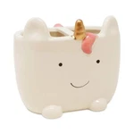 White Ceramic Unicorn Makeup Brush Holder, Multi-purpose 2-SECTION Organizer..... Fixed Price $31.45.