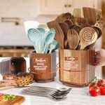 Wooden Utensil Holder Set: 3PCS Extra Large Acacia Organizer With 360. Fixed Price $42.27.