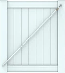 True Latch 6' White (open) Telescopic Anti Sag Brace For Vinyl Gates-fences. Fixed Price $60.97.