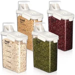 Blushtier 4 Pcs Cereal Containers Storage 2.5L Airtight Large Dry Food Contai.... Fixed Price $54.07.