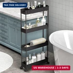 Spacelead Slim Storage Cart 4 Tier,bathroom Organizer Rolling Utility,mobile She. Fixed Price $32.48.