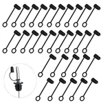 Utysty 30 Pack Bottle Pourers Dust Covers Anti-drop Rubber Caps Black. Fixed Price $13.64.
