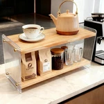 Reegii Coffee Station Organizer 2 Tier, Solid Wood Mug Shelffor Bar,ma.... Fixed Price $35.06.