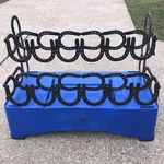 Handmade Rustic Wrought Iron Horseshoe Wine Rack 12 Bottles Farmhouse Decor. Fixed Price $100.00.
