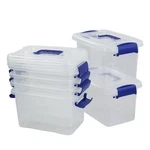 6 Quart Clear Plastic Storage Bin With Lids, Container, Packs. Fixed Price $38.42.