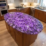 Amethyst Kitchen Worktop Luxury Purple Gemstone Countertop For Modern Designer. Fixed Price $937.86.