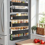 Smrcad Magnetic Spice Rack Organizer For Fridge Seasoning 6PACK, 6PACK-BLACK. Fixed Price $41.38.
