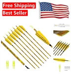 Durable 31-INCH Carbon Arrows For Practice Camo Fletching & Adjustable Nocks. Fixed Price $59.39.